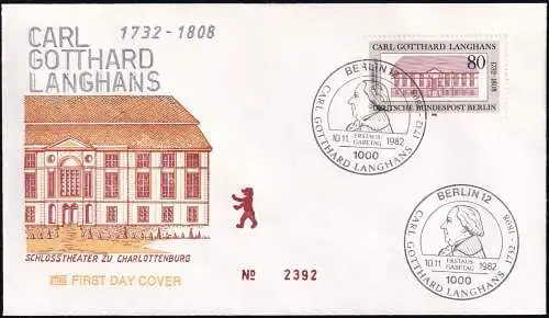 BERLIN 1982 Mi-Nr. 684 FDC