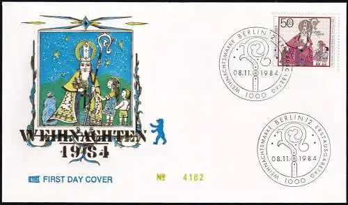 BERLIN 1984 Mi-Nr. 729 FDC