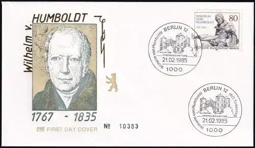 BERLIN 1985 Mi-Nr. 731 FDC