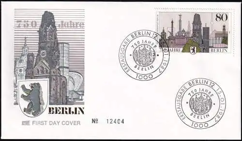 BERLIN 1987 Mi-Nr. 776 FDC