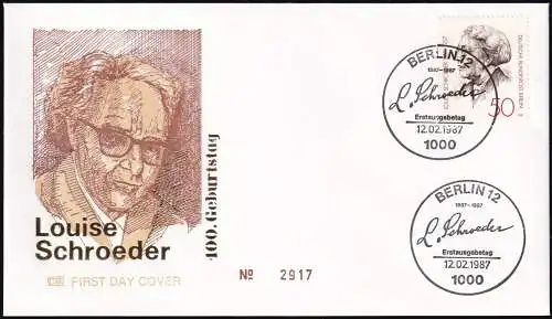 BERLIN 1987 Mi-Nr. 779 FDC