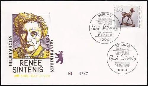 BERLIN 1988 Mi-Nr. 805 FDC