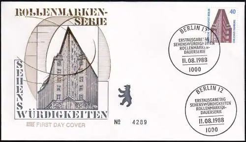 BERLIN 1988 Mi-Nr. 816 FDC