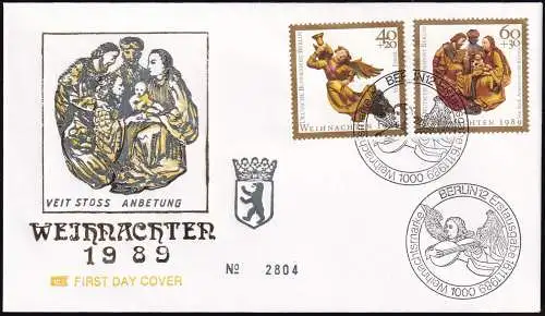 BERLIN 1989 Mi-Nr. 858/59 FDC