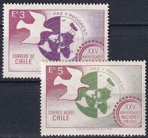 CHILE 1970 Mi-Nr. 742/43 ** MNH