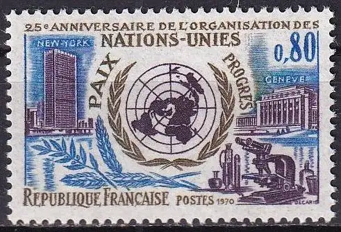 FRANKREICH 1970 Mi-Nr. 1729 ** MNH