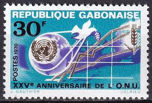 GABUN 1970 Mi-Nr. 377 ** MNH