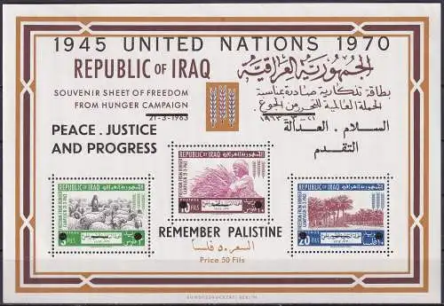 IRAK 1970 Mi-Nr. Block 20 ** MNH