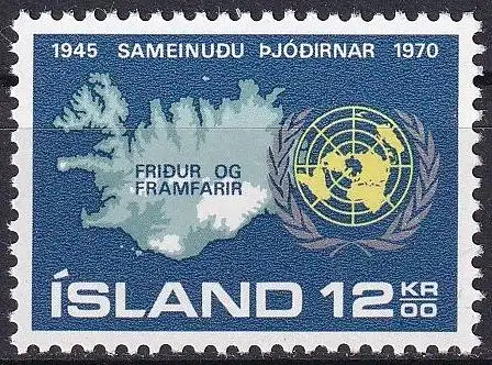 ISLAND 1970 Mi-Nr. 449 ** MNH