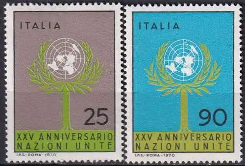 ITALIEN 1970 Mi-Nr. 1319/20 ** MNH