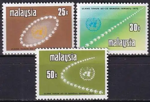 MALAYSIA 1970 Mi-Nr. 73/75 ** MNH