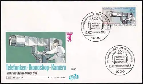 BERLIN 1985 Mi-Nr. 741 FDC