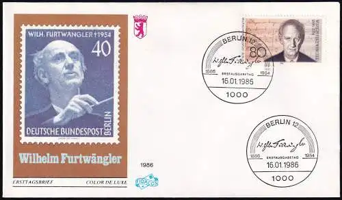 BERLIN 1986 Mi-Nr. 750 FDC