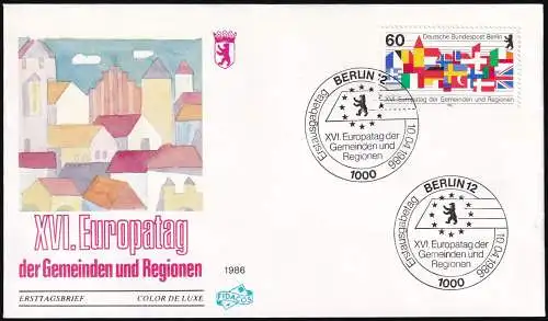 BERLIN 1986 Mi-Nr. 758 FDC