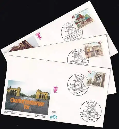 BERLIN 1986 Mi-Nr. 761/63 FDC