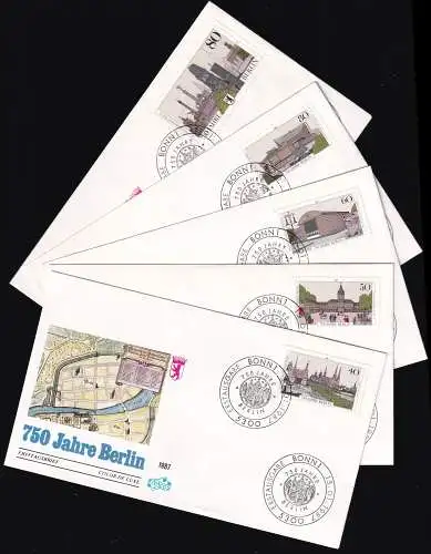 BERLIN 1987 Mi-Nr. 772/75 + 776 FDC