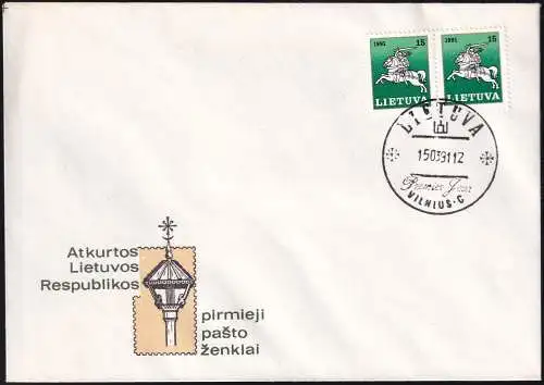 LITAUEN 1991 Mi-Nr. 473 FDC