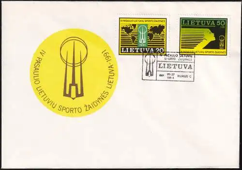 LITAUEN 1991 Mi-Nr. 482/83 FDC