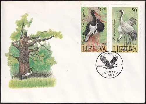 LITAUEN 1991 Mi-Nr. 489/90 FDC