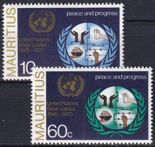 MAURITIUS 1970 Mi-Nr. 371/72 ** MNH