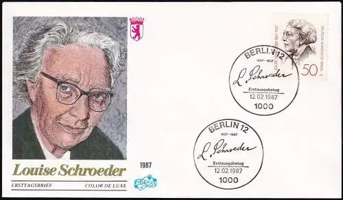 BERLIN 1987 Mi-Nr. 779 FDC