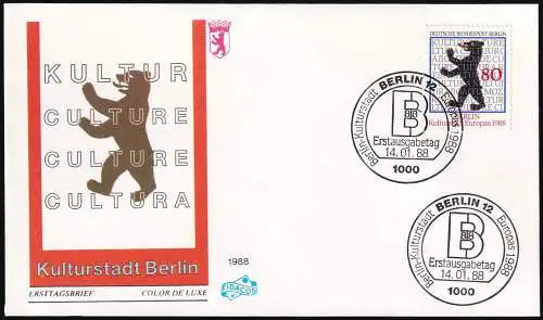 BERLIN 1988 Mi-Nr. 800 FDC