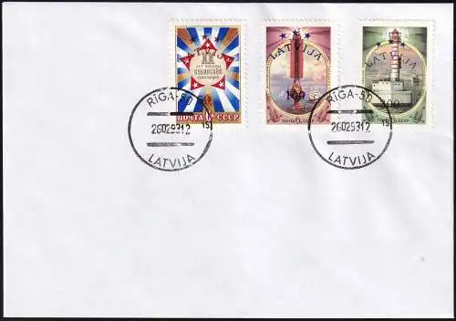 LETTLAND 1993 Mi-Nr. 348/50 FDC