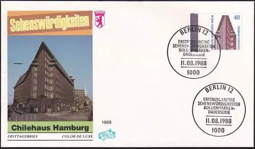 BERLIN 1988 Mi-Nr. 816 FDC Seitenrand