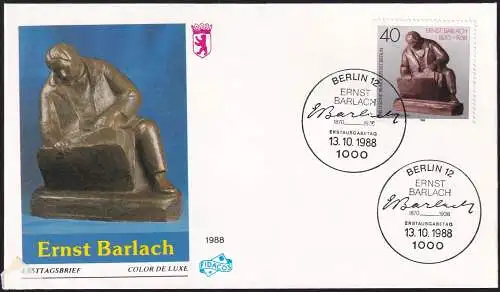 BERLIN 1988 Mi-Nr. 823 FDC