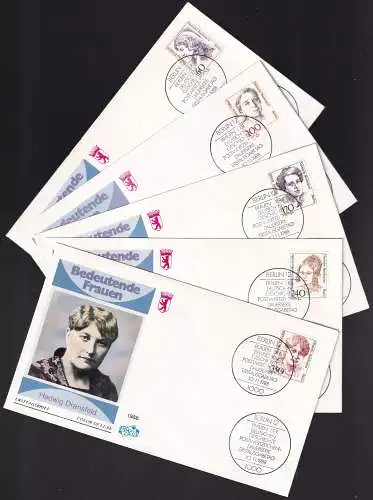 BERLIN 1988 Mi-Nr. 824/28 FDC