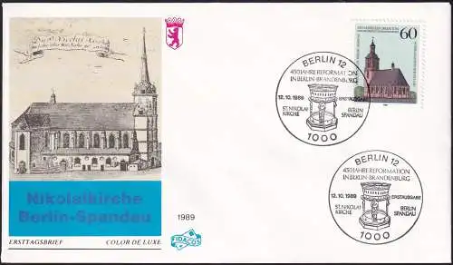 BERLIN 1989 Mi-Nr. 855 FDC