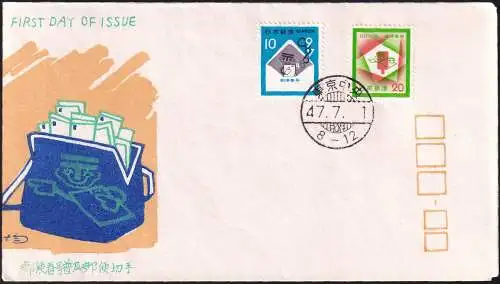 JAPAN 1972 Mi-Nr. 1155/56 FDC