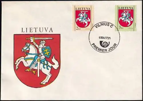 LITAUEN 1994 Mi-Nr. 561/62 FDC