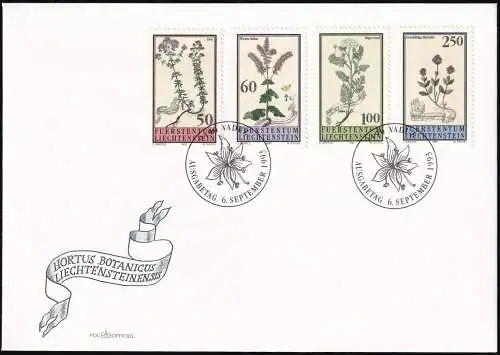 LIECHTENSTEIN 1993 Mi-Nr. 1069/72 FDC