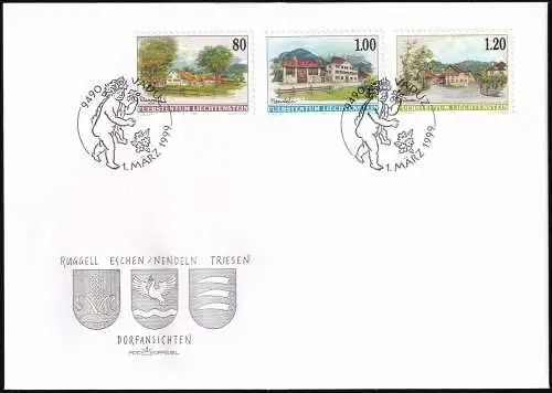 LIECHTENSTEIN 1999 Mi-Nr. 1192/94 FDC