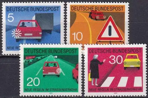 DEUTSCHLAND 1971 Mi-Nr. 670/73 ** MNH