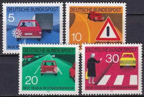 DEUTSCHLAND 1971 Mi-Nr. 670/73 ** MNH