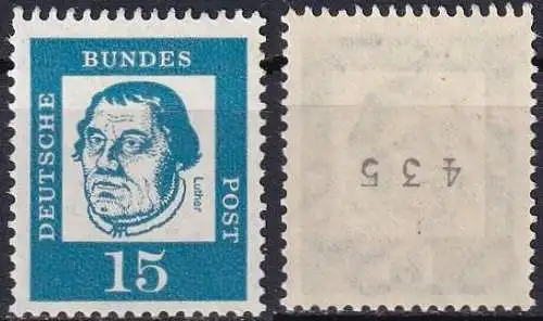 DEUTSCHLAND 1961 Mi-Nr. 351 yR ** MNH