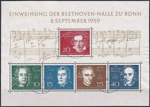 DEUTSCHLAND 1959 Mi-Nr. Block 2 o used