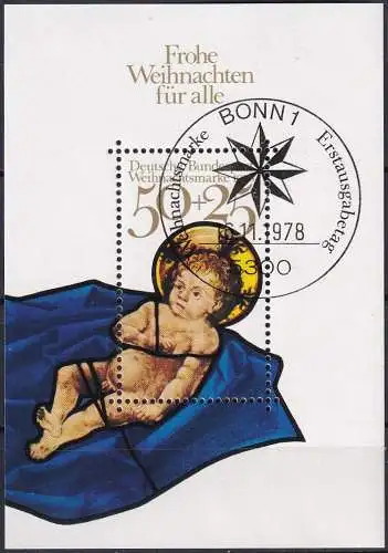 DEUTSCHLAND 1978 Mi-Nr. Block 17 o used - aus Abo