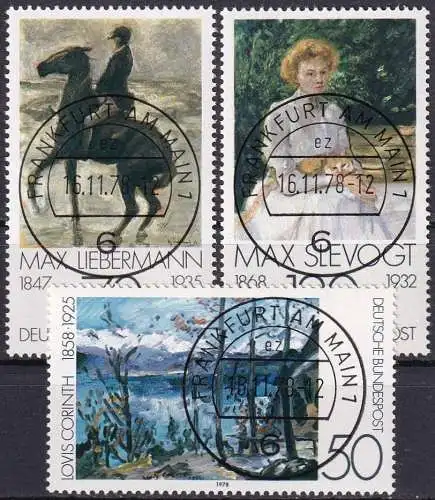 DEUTSCHLAND 1978 Mi-Nr. 986/88 o used - aus Abo