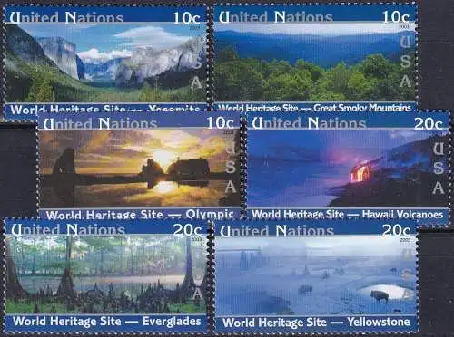 UNO NEW YORK 2003 Mi-Nr. 934/39 ** MNH
