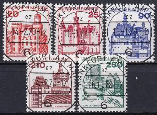 DEUTSCHLAND 1978 Mi-Nr. 995/99 o used
