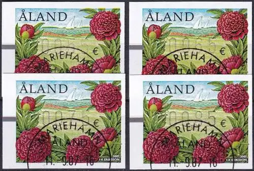 ALAND 2007 Mi-Nr. ATM 18 Satz 1 Automatenmarken o used - aus Abo