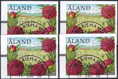 ALAND 2007 Mi-Nr. ATM 18 Satz 1 Automatenmarken o used - aus Abo