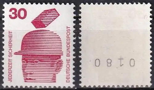 DEUTSCHLAND 1972 Mi-Nr. 698 A Ra ** MNH