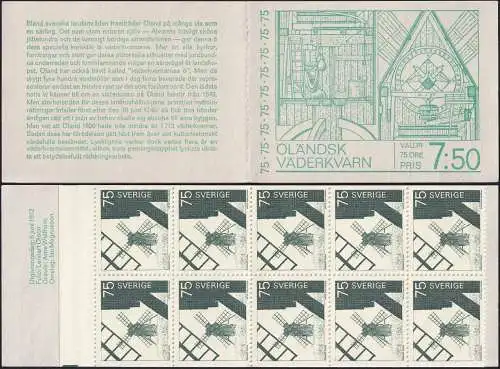 SCHWEDEN 1972 Mi-Nr. MH 10x 711 Markenheft/booklet ** MNH