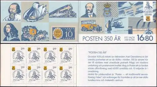 SCHWEDEN 1986 Mi-Nr. MH 8x 1381 Markenheft/booklet ** MNH