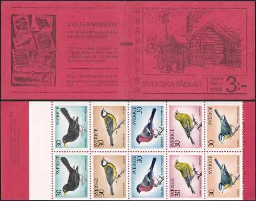 SCHWEDEN 1970 Mi-Nr. MH 27 Markenheft/booklet ** MNH Zählbalken