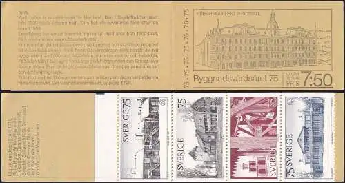 SCHWEDEN 1975 Mi-Nr. MH 50 Markenheft/booklet ** MNH